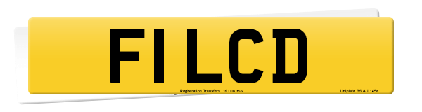 Registration number F1 LCD